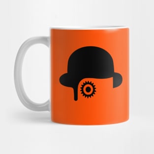 An orange that works like a clock Mug